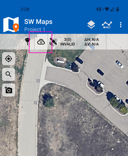 NTRIP Client button in SW Maps