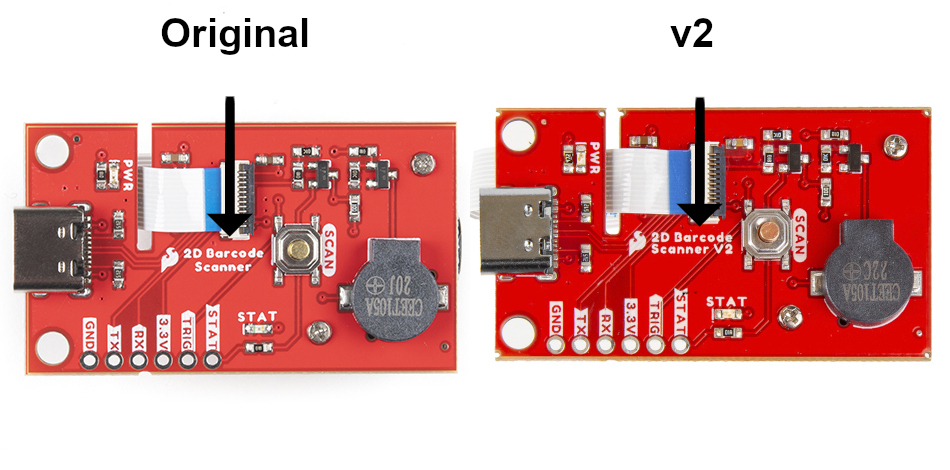 Photo showing version indicator