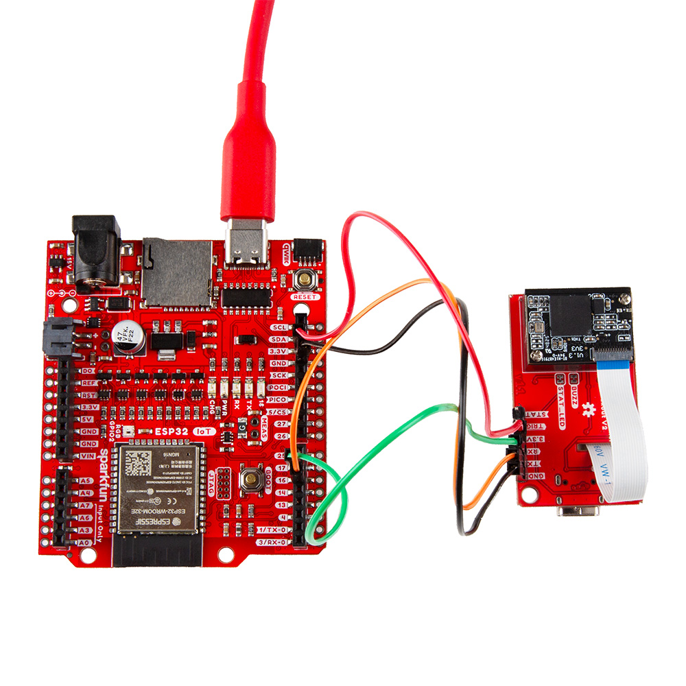 Completed assembly with the RedBoard IoT