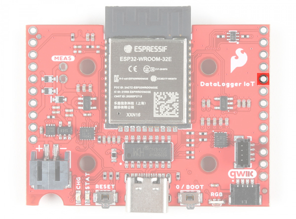 Pin 5 highlighted on the DataLogger IoT (Top View)