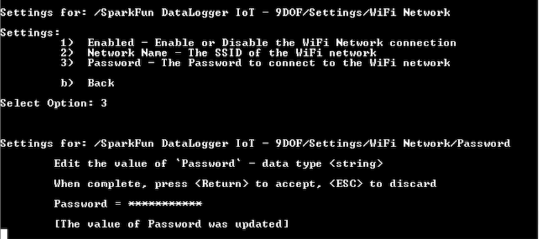 Configure WiFi Password
