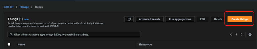 Aws Iot Thing Create