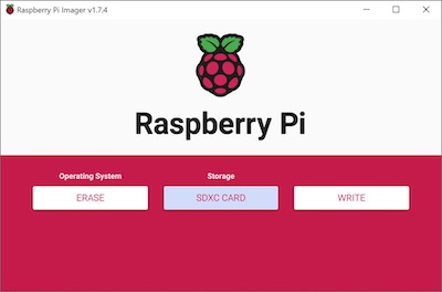 Raspberry Pi Imager - Select Storage Drive