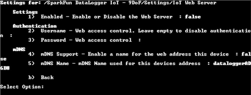 IoT Web Server Options