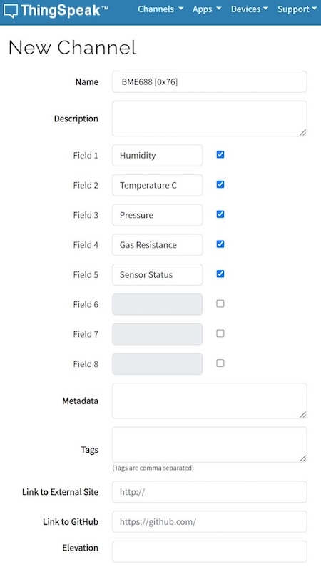 Creating a Channel for the BME688