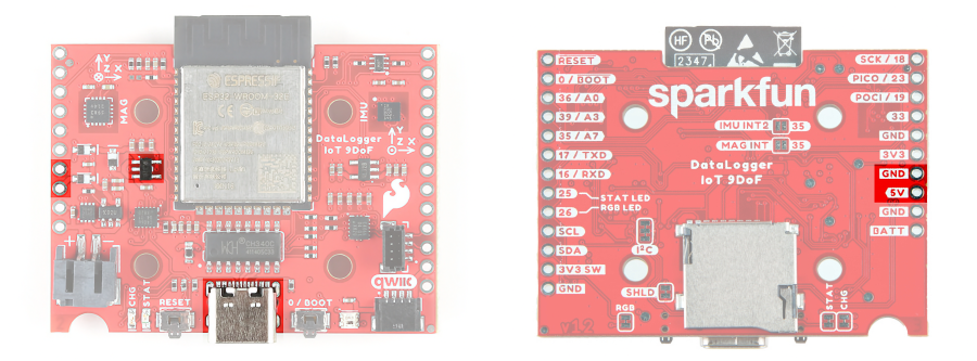 USB C Connector, 3.3V Voltage Regulator, 5V PTH