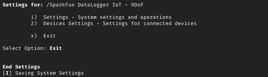 Output Save Settings