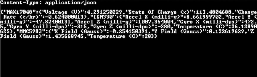 JSON Output on the DataLogger -IoT - 9DoF
