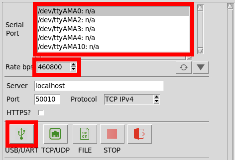 UART Settings in PyGPSClient