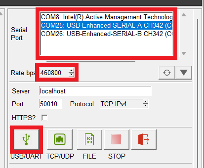 UART Settings in PyGPSClient