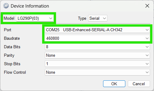 UART Settings in QGNSS