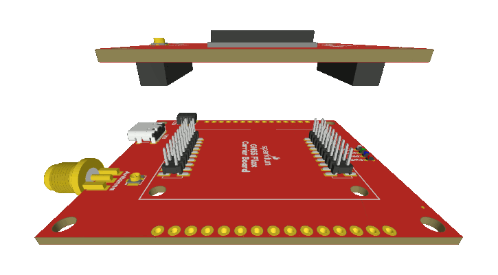 Stacking mosaic-X5 & IM19 GNSS Flex module onto a carrier board
