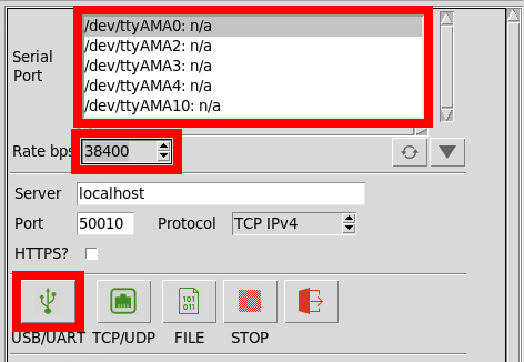 UART Settings in PyGPSClient