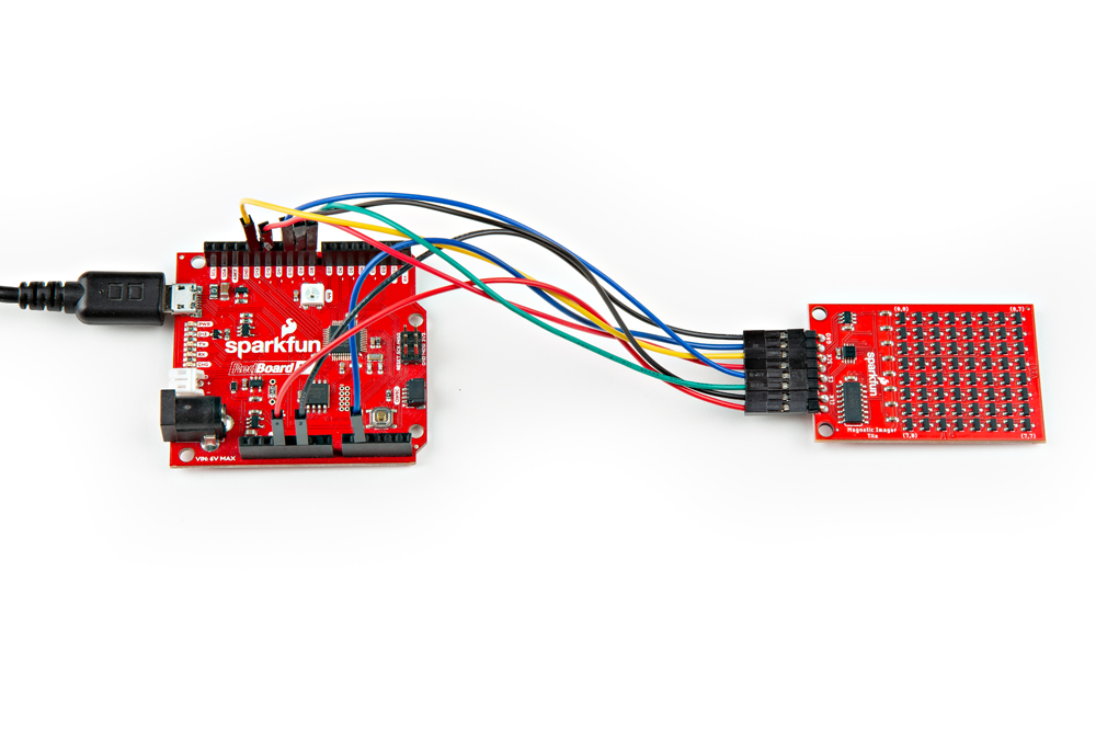 RedBoard Turbo - SAMD21 Connected to Magnetic Imaging Tile