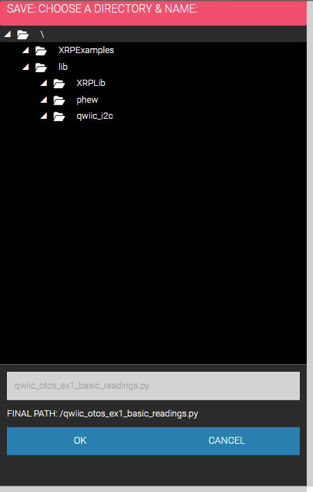 Select the root directory