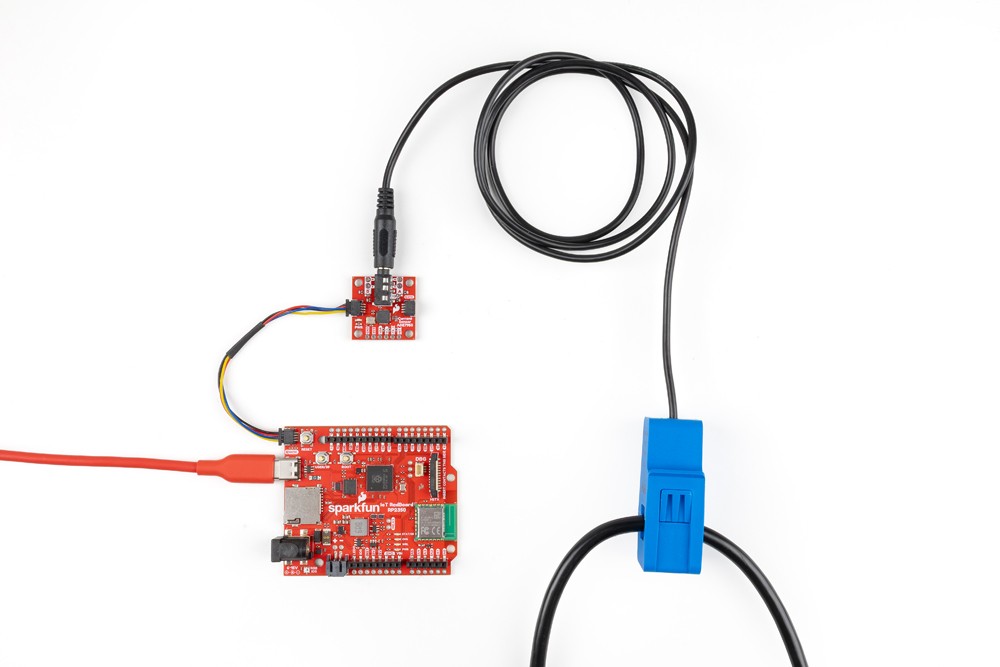 Completed circuit measuring AC current