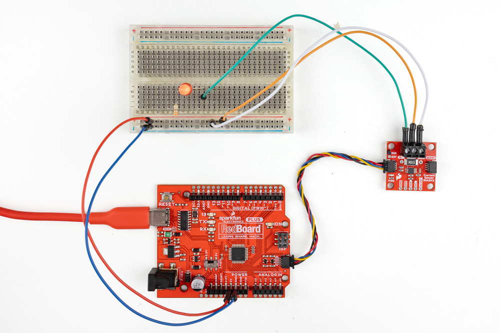 Completed LED demo circuit