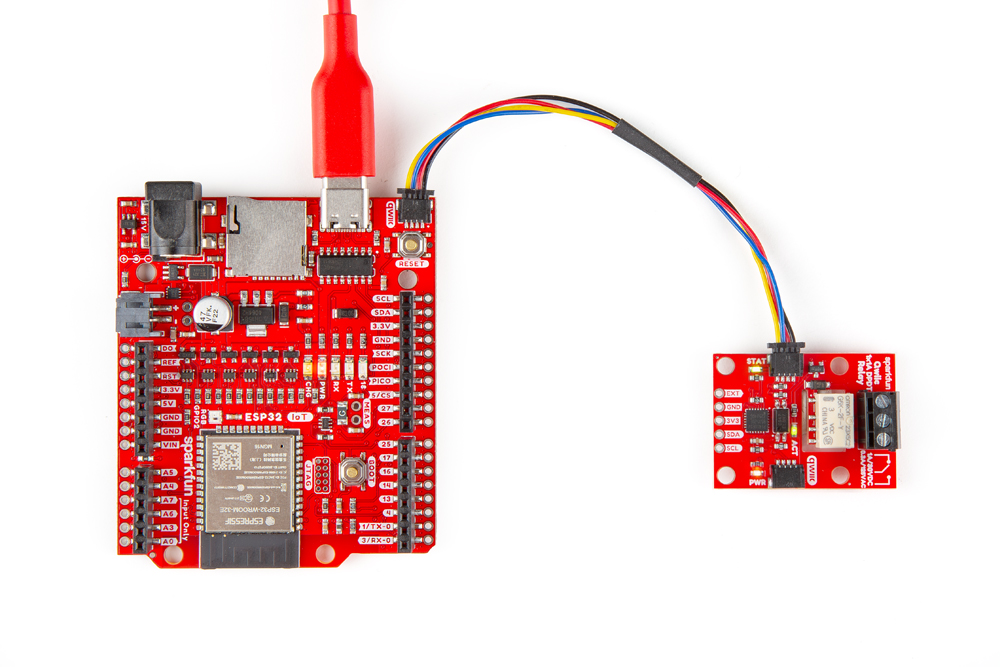 Completed Qwiic assembly to the RedBoard IoT - ESP32