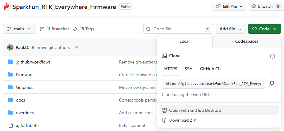 Clone RTK Everywhere with GitHub Desktop