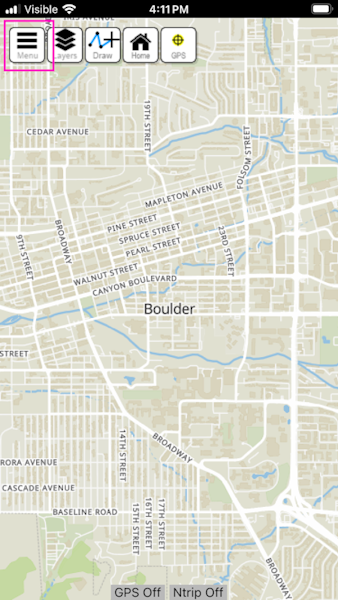 Diamond Maps Home Screen