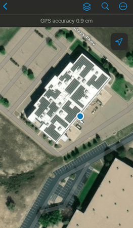 Field Maps showing RTK Fix