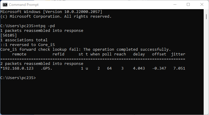 Meinberg NTP configuration