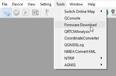 Open the Firmware Download window