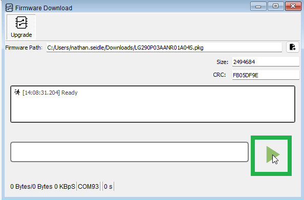 Starting the Firmware Update Process