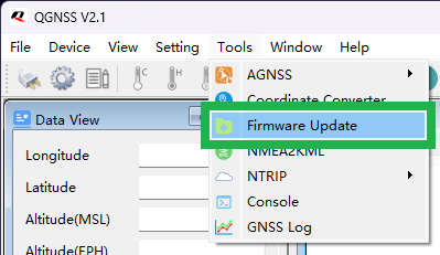 Open the Firmware Download window