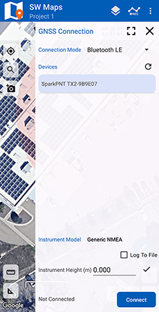 SW Map list of Bluetooth devices