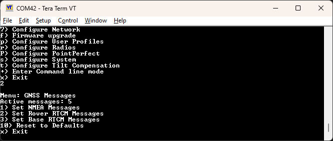 Message rate configuration