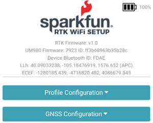 SparkFun RTK WiFi Configuration Interface