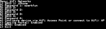 Adding WiFi network to settings