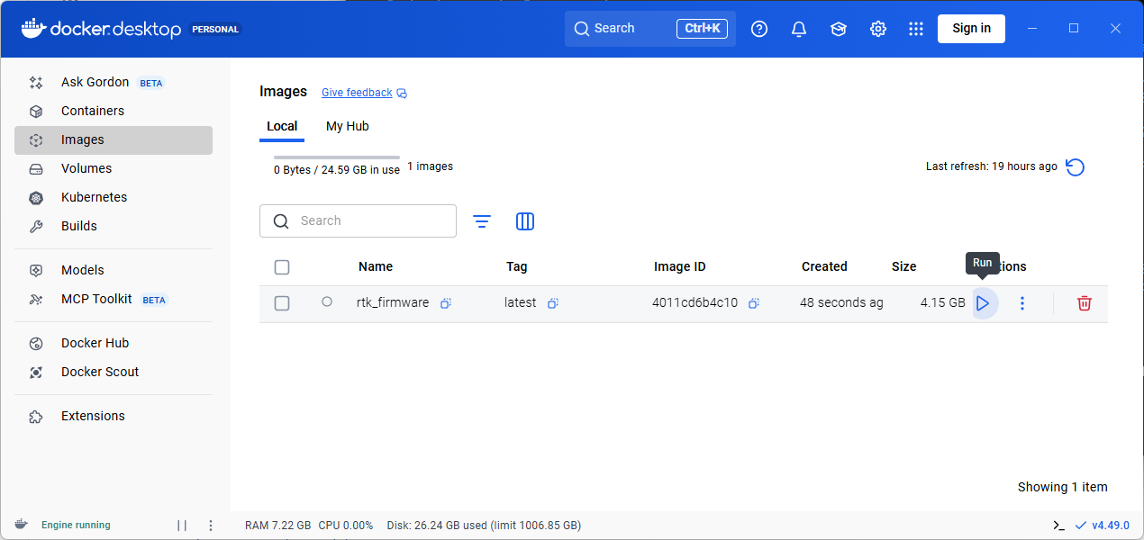 Docker image ready to run