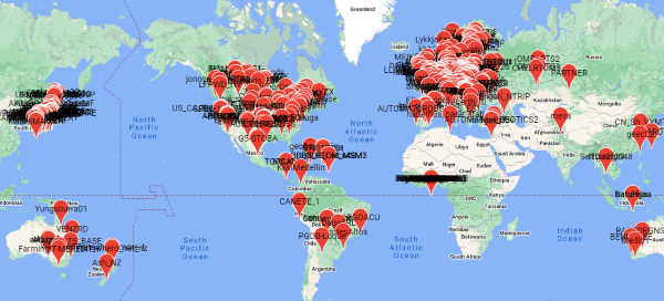 Map of RTK2Go Stations