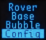 Config menu highlighted on the display