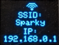 RTK display showing local IP and SSID