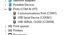 Multiple COM ports shown