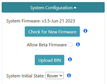 Updating Firmware from WiFi config page