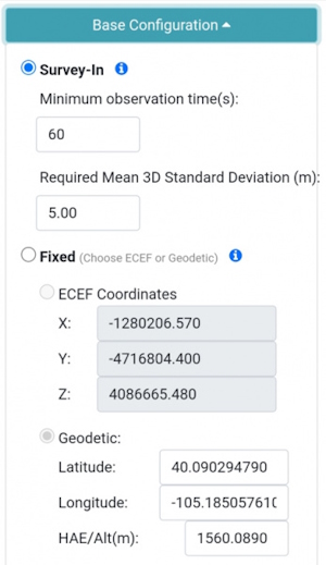 Setting ECEF coordinates over WiFi