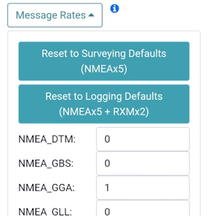 Enable the RAWX message