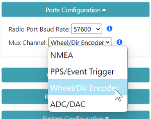 Wheel/Direction Encoder drop down