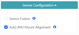 Sensor menu is shown in WiFi config