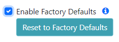 Factory Default button