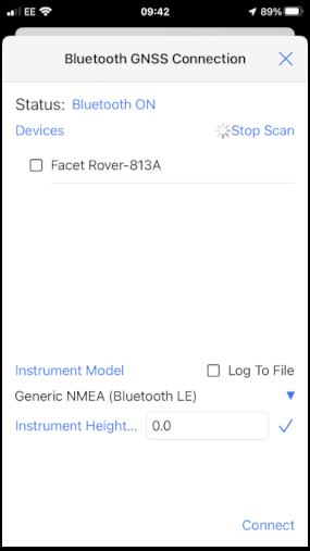 iOS SWMaps Bluetooth Scan