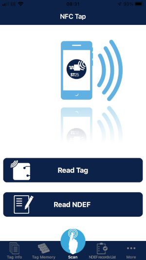 ST NFC Tap - Scan - Read Tag