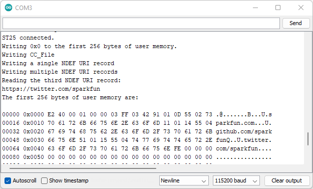 Arduino IDE - Serial Monitor - Example 8