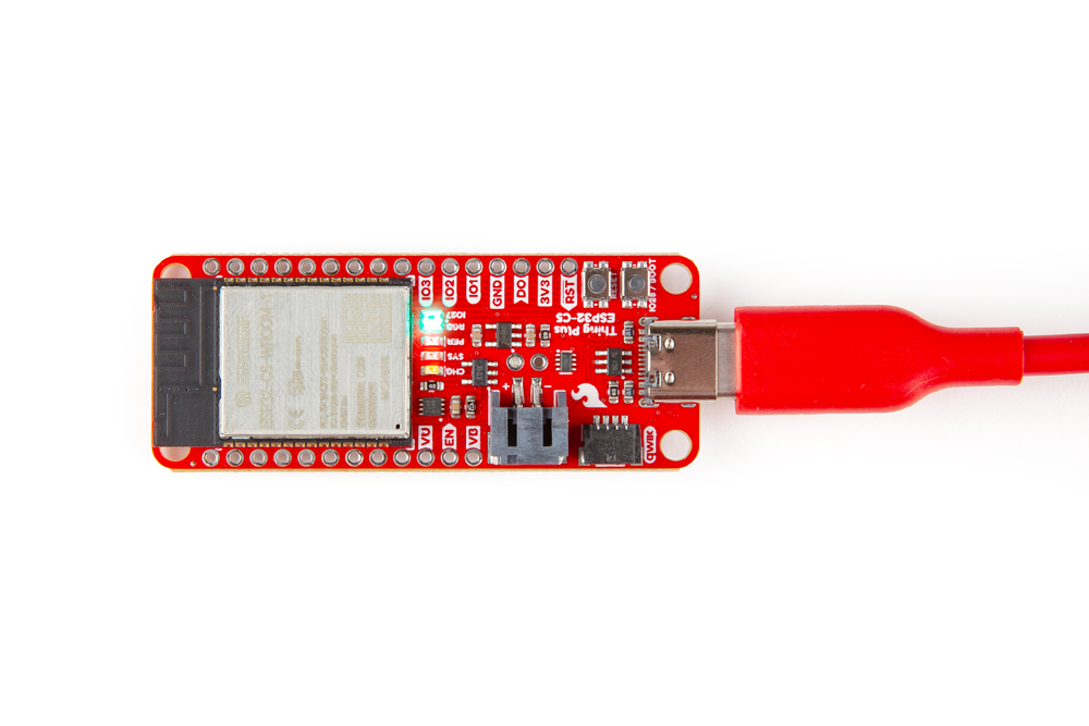 The Thing Plus - ESP32-C5 connected over USB-C