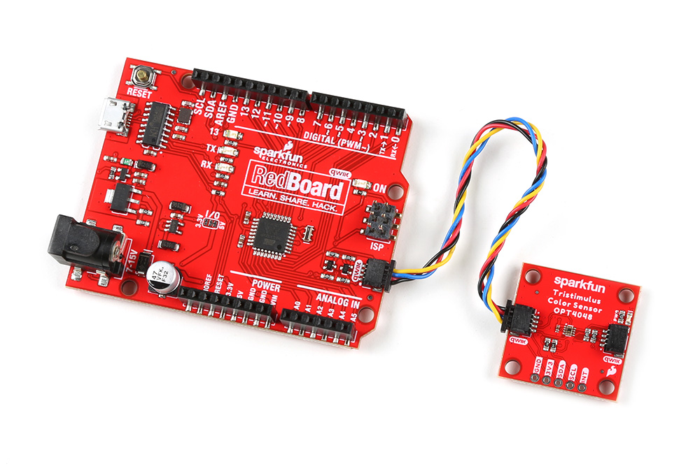 Hardware Overview - SparkFun Tristimulus Color Sensor - OPT4048DTSR (Qwiic)  Hookup Guide