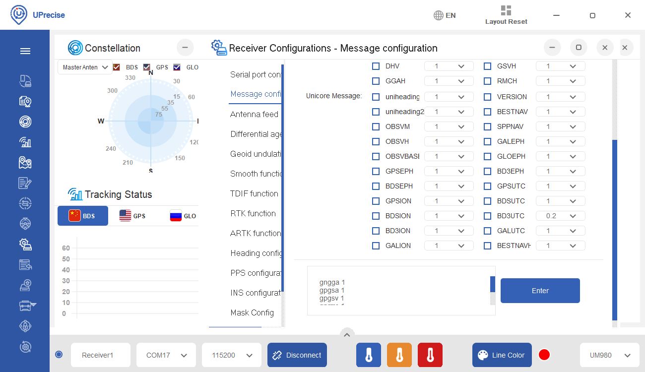 UPrecise Software: Receiver Configurations - Message configuration, Enter
